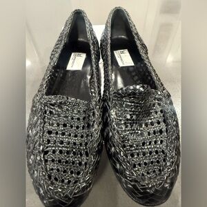 Moreschi Black Woven Loafers 9.5